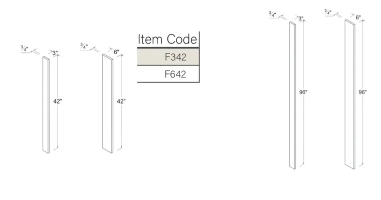 Matt Black Filler — dimension diagram with sizes