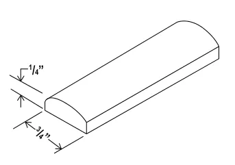 Navy Blue Batten Moulding — dimension diagram with sizes