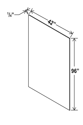 Navy Blue Finish Plywood Panel — dimension diagram with sizes