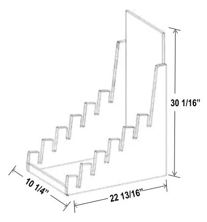 Navy Blue Sample Door - Display — dimension diagram with sizes