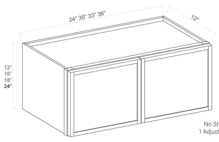 Slim Amber Oak Wall Cabinet Double Doors — dimension diagram with sizes