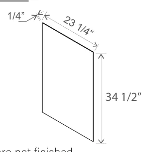 Slim Amber Oak Base Skin Veneer Panel — dimension diagram with sizes
