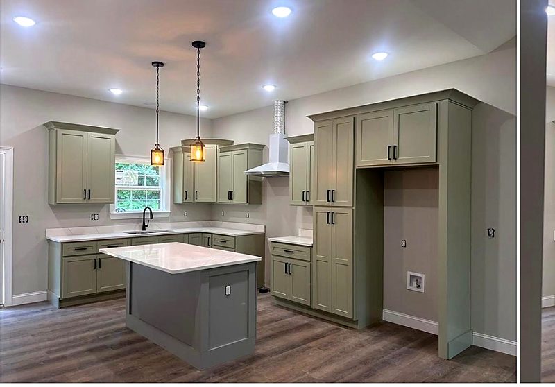 Sage green kitchen — Cabinet Bazaar San Antonio